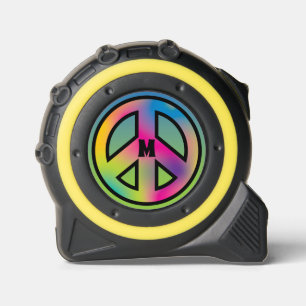 Cinta Métrica Personalizado de signo de paz inicial