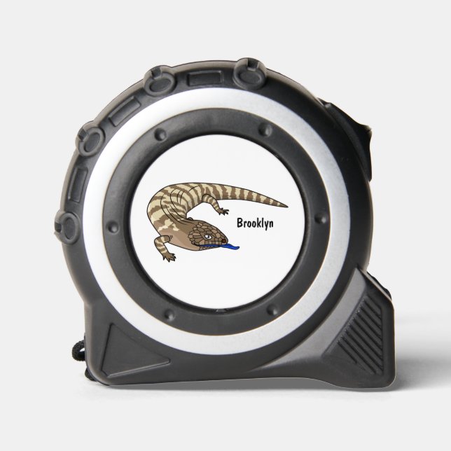 Cinta Métrica Personalizado del reptil de lagarto de lengua azul (Anverso)