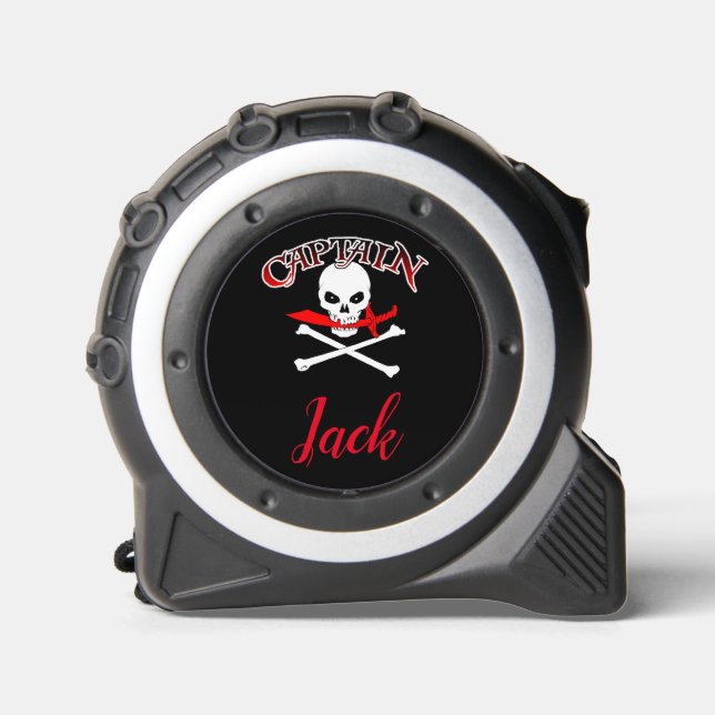 Cinta Métrica Personalizado Jolly Roger (Cutlass) (Anverso)