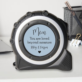 Cinta Métrica Personalizado Mamá ama más allá de la medida azul