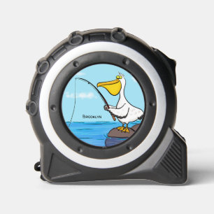 Cinta Métrica Personalizado pelícano de pesca divertida