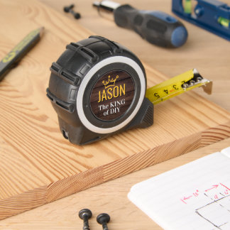 Cinta Métrica Personalizado "Rey del bricolaje" madera rústica n