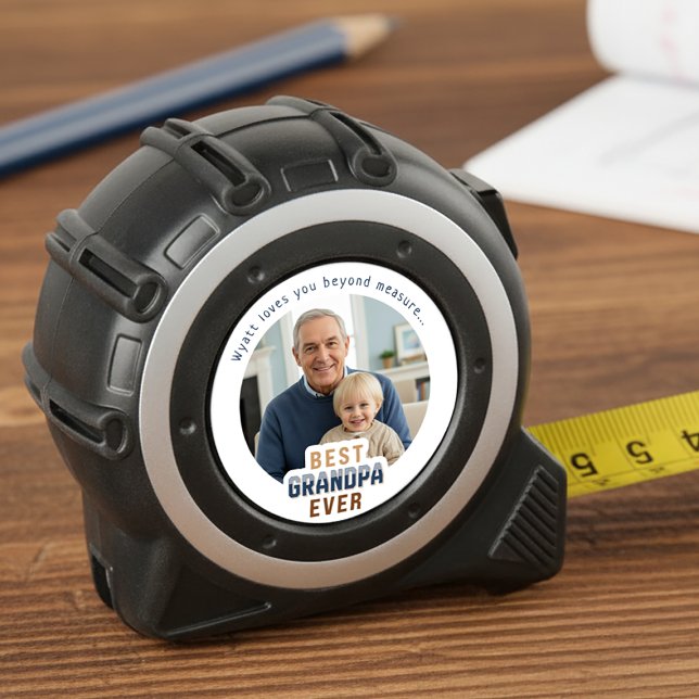 Cinta Métrica Personalized Photo Best Grandpa Ever   (Subido por el creador)