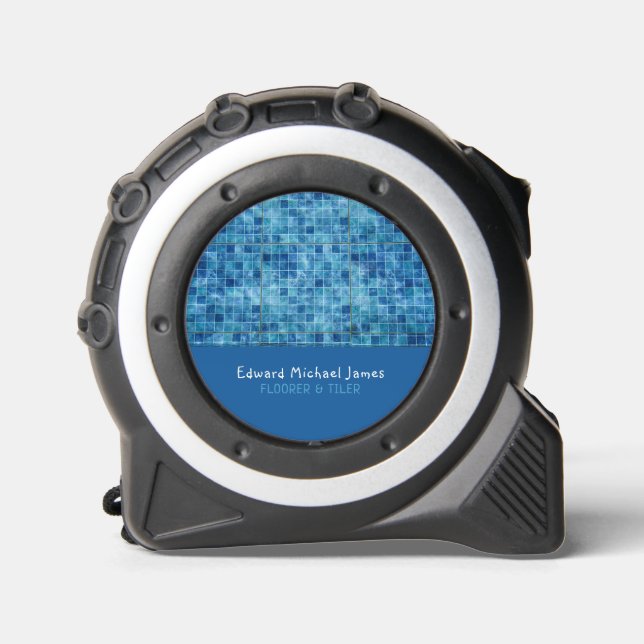 Cinta Métrica Piscina, Piso, Instalador De Tile (Anverso)