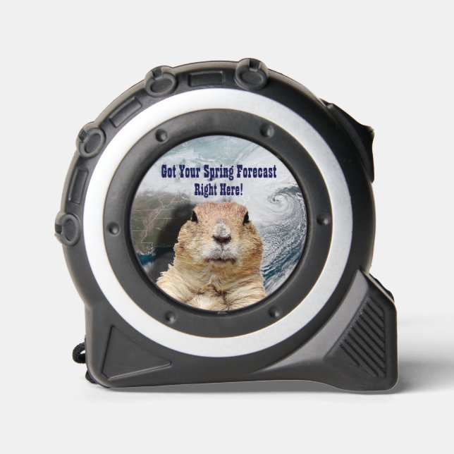 Cinta Métrica Predicción de primavera de Groundhog (Anverso)