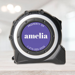 Cinta Métrica Púrpura Personalizado Moderno