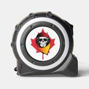 CINTA MÉTRICA REBEL SKULL CANADIAN MAPLE LEAF ZOMBIE