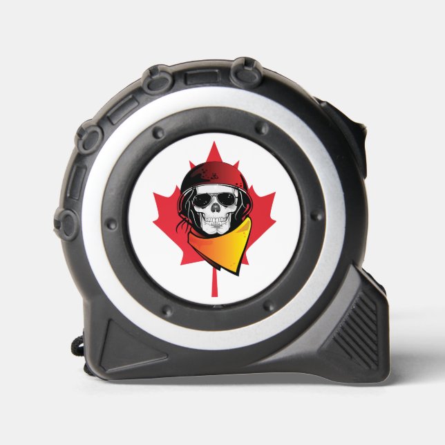 CINTA MÉTRICA REBEL SKULL CANADIAN MAPLE LEAF ZOMBIE (Anverso)