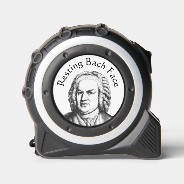 Cinta Métrica Resting Bach Face Classical Music Composer (Anverso)