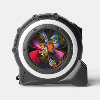 Cinta Métrica Resumen floral moderno Patrón azul rojo del arte #