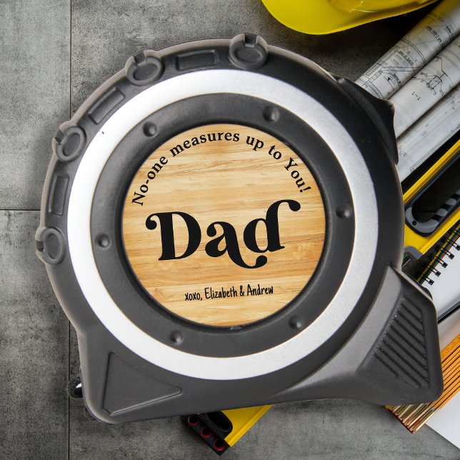 Cinta Métrica Retro DAD Nadie mide la madera personalizada (Subido por el creador)