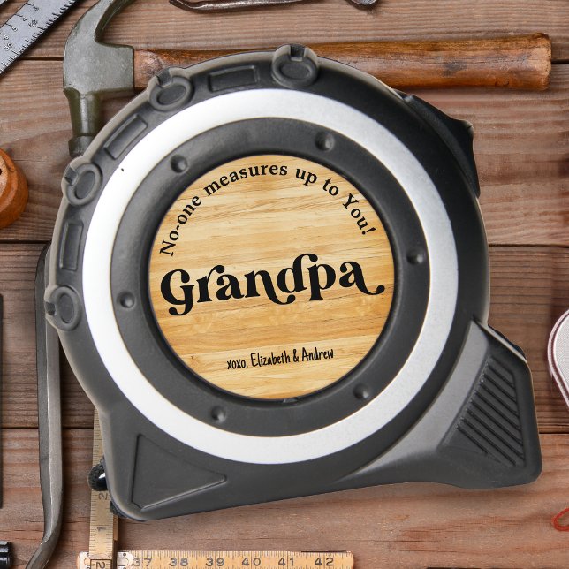 Cinta Métrica Retro GRANDPA Nadie mide la madera personalizada (Subido por el creador)