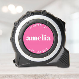 Cinta Métrica Rosa caliente personalizado moderno