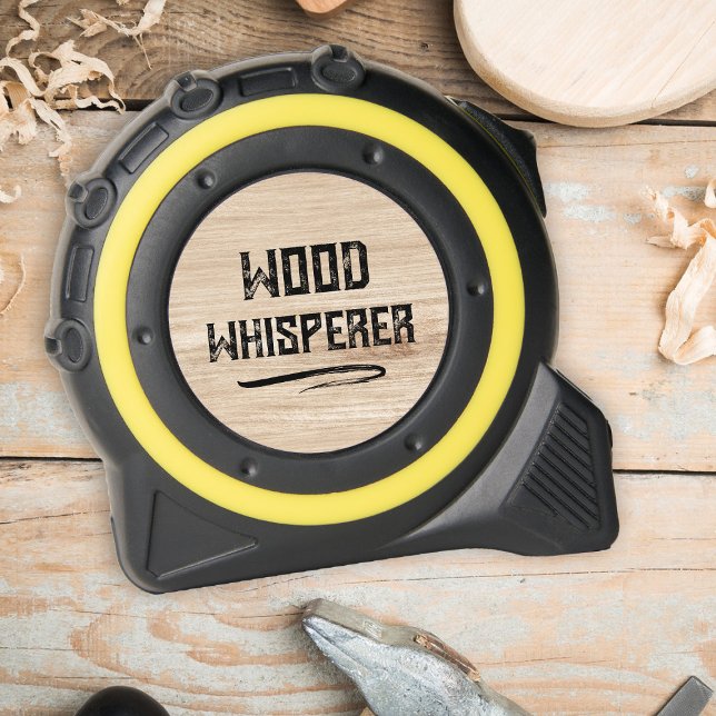 Cinta Métrica Rugged Wood Whisperer Faux Wood Design (Subido por el creador)