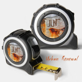 Cinta Métrica Rusty Grey y Naranja Urban Grunge Industrial