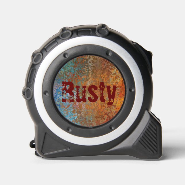 Cinta Métrica Rusty, Verdigris, Grunge Steampunk Personalizado (Anverso)