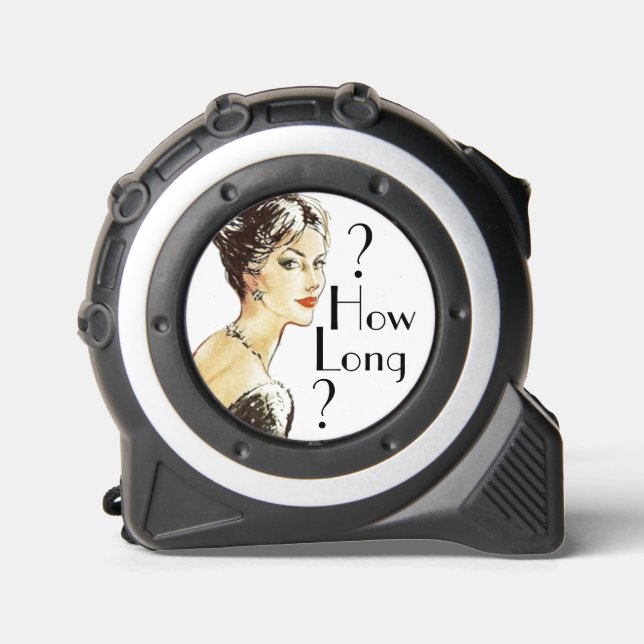 Cinta Métrica Sarcasmo de ilustracion retro de mujer ventilado ¿ (Anverso)