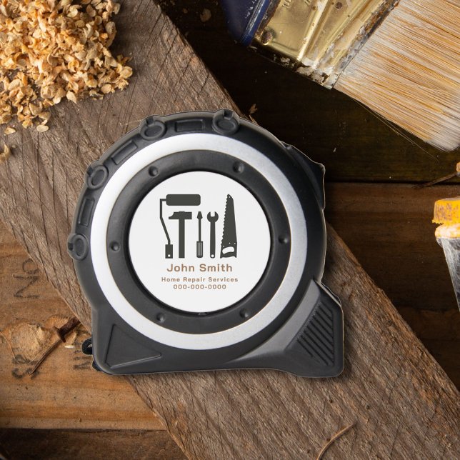 Cinta Métrica Servicio de reparación de casas y manos (Handyman & Home Repair Service Tape Measure)