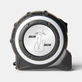 Cinta Métrica Slinky Black Cat Meow Meow Green Eyes en plata