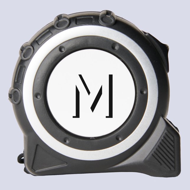 Cinta Métrica Sombra de caída inicial monograma simple personali (Simple drop shadow personalized monogram initial tape measure)