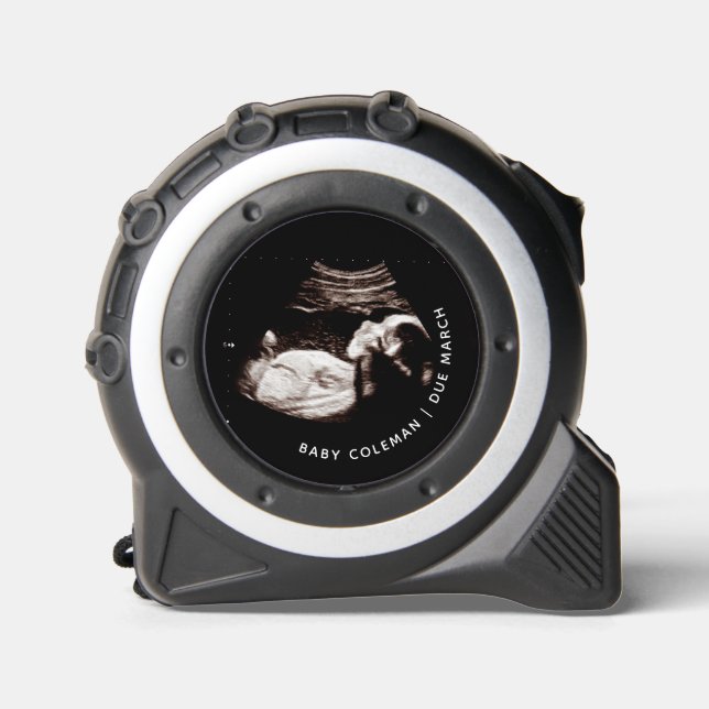 Cinta Métrica Sonograma de Invitación de embarazo (Anverso)