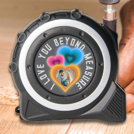 Cinta Métrica Te amo más allá de medir la imagen de corazones gr