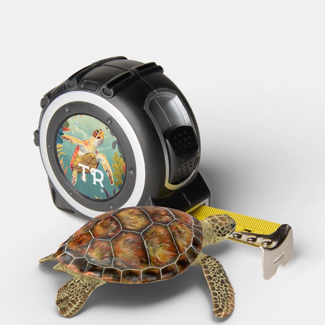 Cinta Métrica Tortuga del Mar Verde Nade En El Océano Pacífico (Subido por el creador)