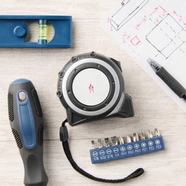 Cinta Métrica Tres flores rosas con fondo negro (Taller)