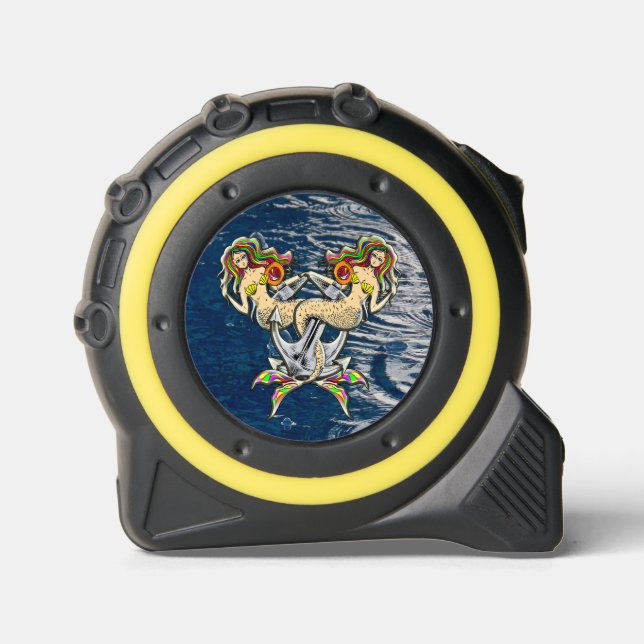 Cinta Métrica Tristemente sirenas al ancla (Anverso)