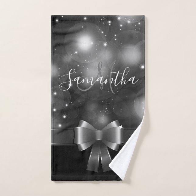 Cinta negra y blanca (Toalla de mano)