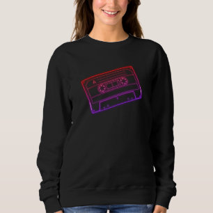 Cinta Neon Red Purple Cassette de sudadera para mu