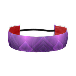 Cinta Para La Cabeza A vibrant headband with a geometric purple pattern