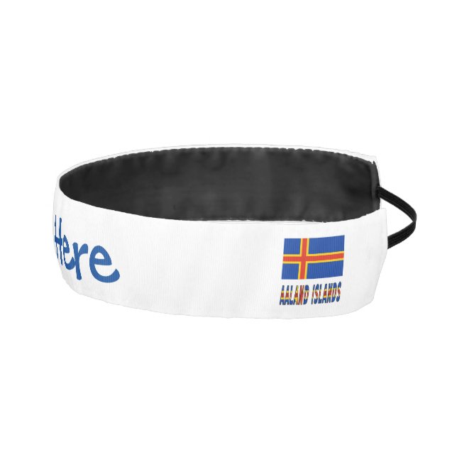 Cinta Para La Cabeza Aaland Islands Ålander Flag Blue Personalization (Derecha)