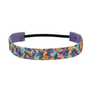 Cinta Para La Cabeza Abstracción colorida de la tinta líquida