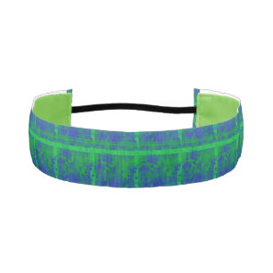 Cinta Para La Cabeza Abstract Blue Lime Green Headband