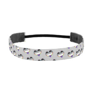 Cinta Para La Cabeza Ace Pride Heart Pattern Athletic Headband