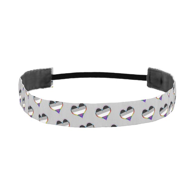 Cinta Para La Cabeza Ace Pride Heart Pattern Athletic Headband (Anverso)