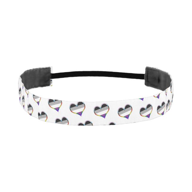 Cinta Para La Cabeza Ace Pride Heart Pattern Athletic Headband (Anverso)