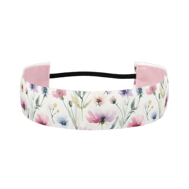 Cinta Para La Cabeza Acuarelas Florales (Anverso)