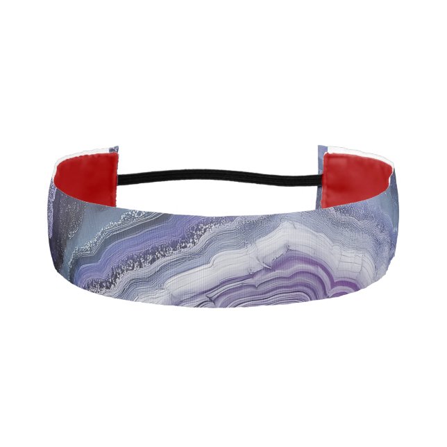 Cinta Para La Cabeza Amethyst Geode Fluid Pour (Anverso)