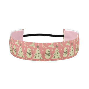 Cinta Para La Cabeza Árboles de Navidad retro estrella de berry caramel
