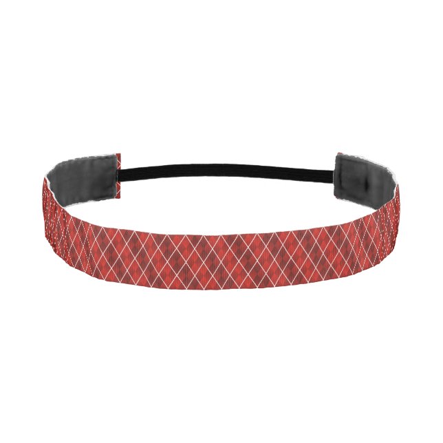 Cinta Para La Cabeza Argyle Rojo-Frost (Anverso)