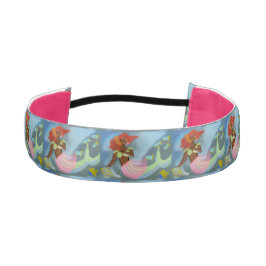 Cinta Para La Cabeza Arte impreso de sirena negra