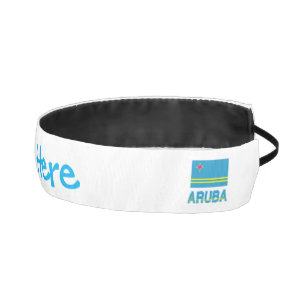 Cinta Para La Cabeza Aruba y Azul de la Bandera Arubana Personalización