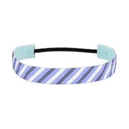 Cinta Para La Cabeza Azul a rayas preppy