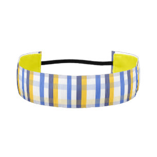 Cinta Para La Cabeza Azul, amarillo y blanco