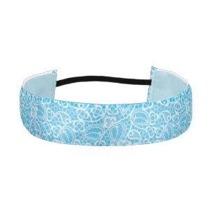 Cinta Para La Cabeza Azul claro con encaje falso