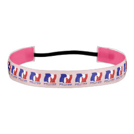 Cinta Para La Cabeza Balón de fútbol francés y baldosa con bandera