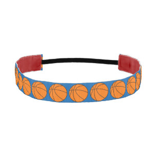 Cinta Para La Cabeza Baloncestos anaranjados en azul