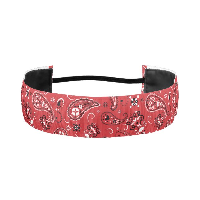 Cinta Para La Cabeza Bandana Red Paisley (Anverso)